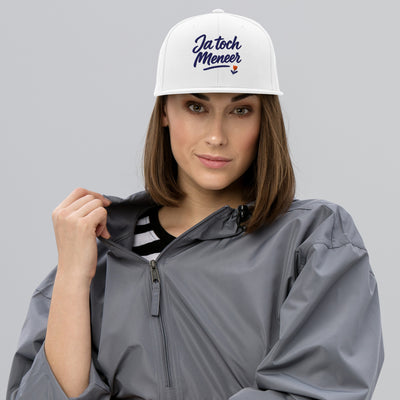 Snapback Cap – Donkerblauw met Tulp geborduurd