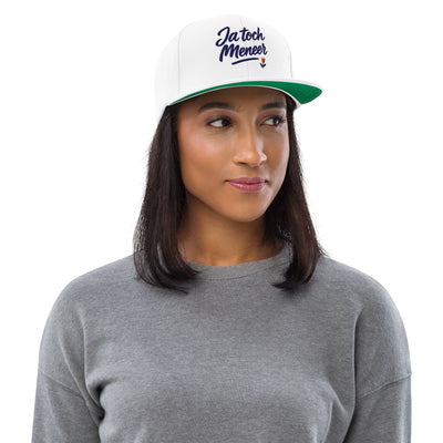 Snapback Cap – Donkerblauw met Tulp geborduurd