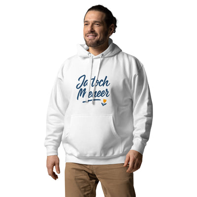 Premium Hoodie - Donkerblauw met tulp bedrukt