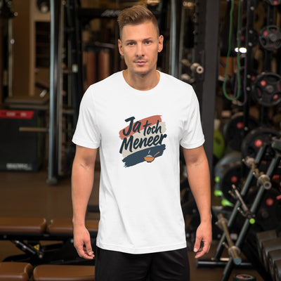 Wit T-shirt – Ja Toch Meneer Brush & Bowl bedrukt